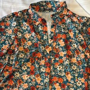 Floral Button-Up Blouse
